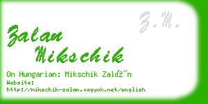 zalan mikschik business card